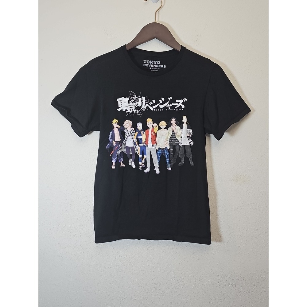 Tokyo Revengers  Black  T-Shirt  Standing‎ Cast Under Logo Size XS
